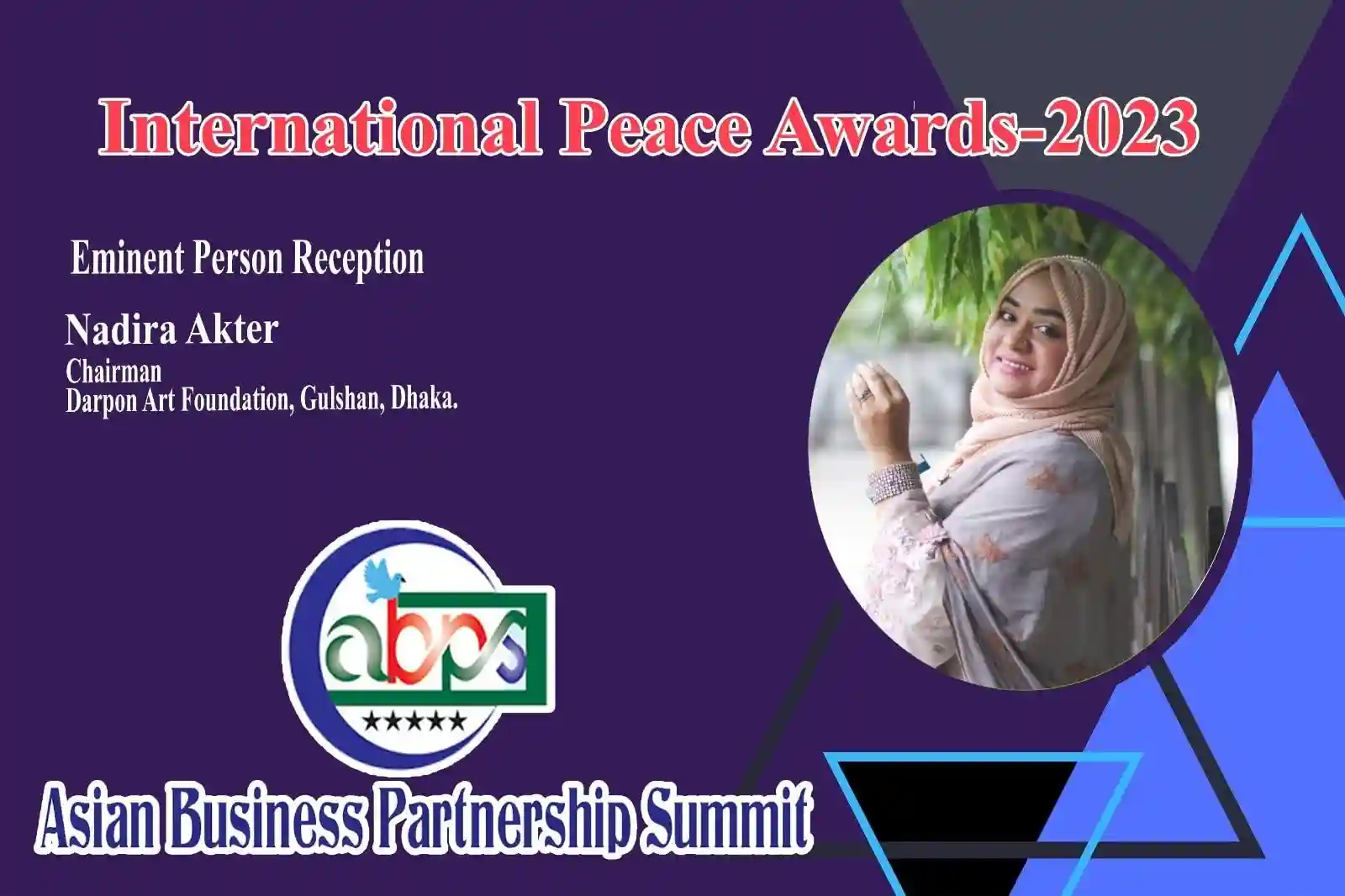 South Asian International Peace Award 2023-001
